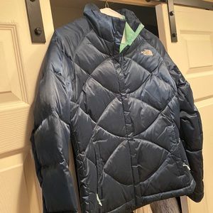 Navy North Face Puffer Jacket